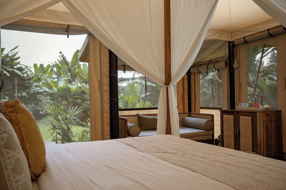 Waterfall Tent | Egyptian cotton sheets, premium bedding, down comforters