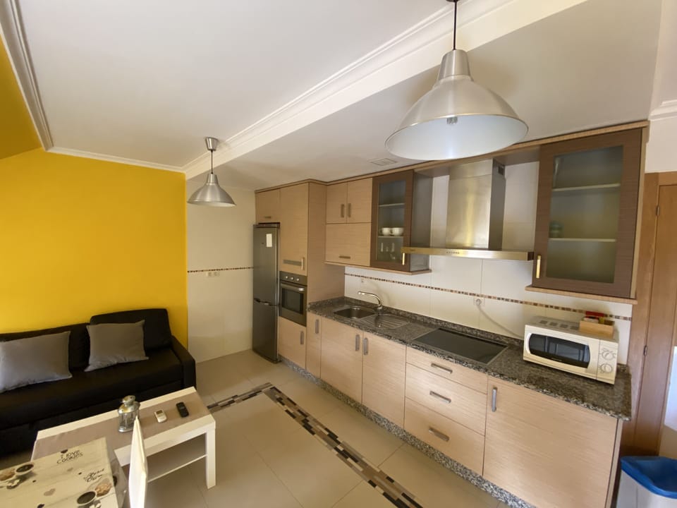 Deluxe Apartment | Private kitchen | Oven, cleaning supplies