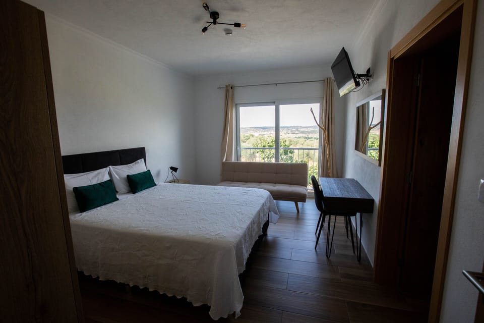 Panoramic Double Room | Down comforters, desk, laptop workspace, soundproofing