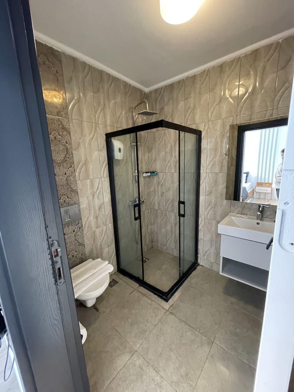 Family Apartment | Bathroom | Hair dryer, towels, soap, shampoo