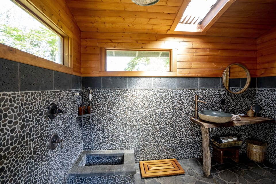 Family Cottage | Bathroom | Combined shower/tub, deep soaking tub, towels