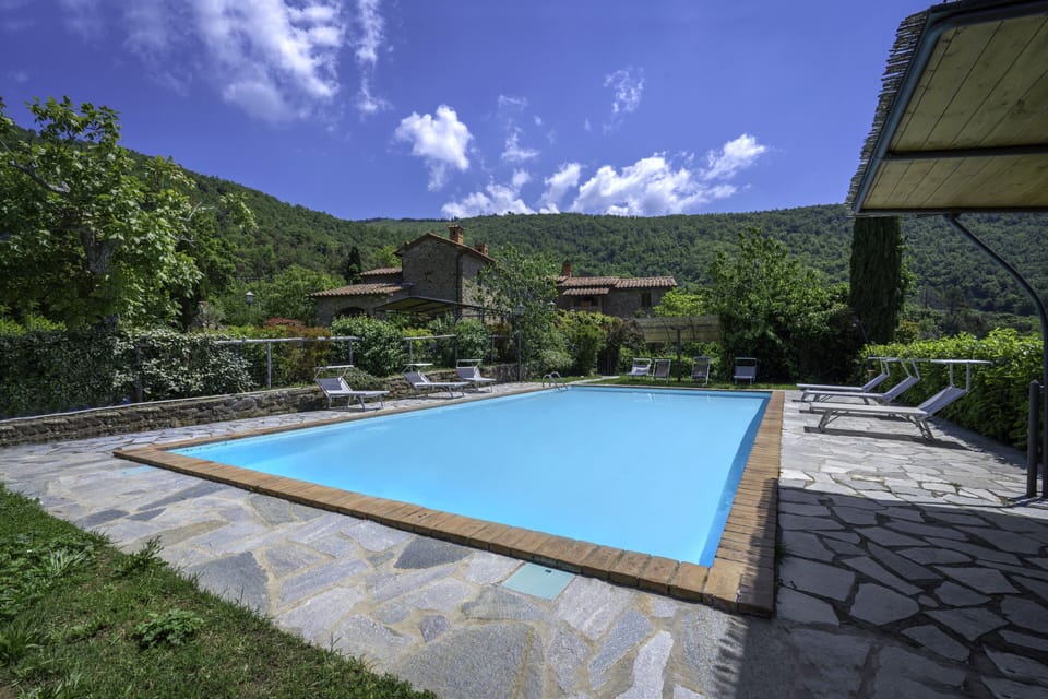 Seasonal outdoor pool, pool umbrellas, sun loungers