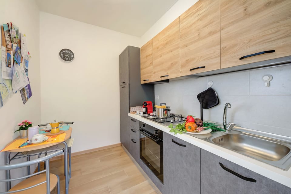 Family Apartment, Multiple Bedrooms, Lakeside (Red House Terrace Private Beach) | Private kitchen | Fridge, microwave, oven, stovetop