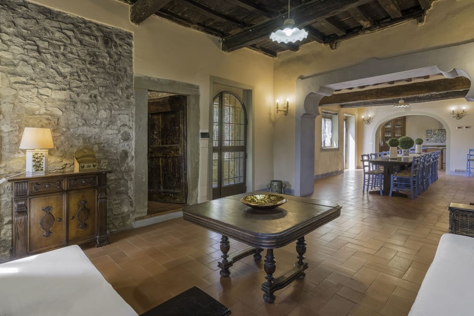 Villa | Living area | Fireplace, table tennis