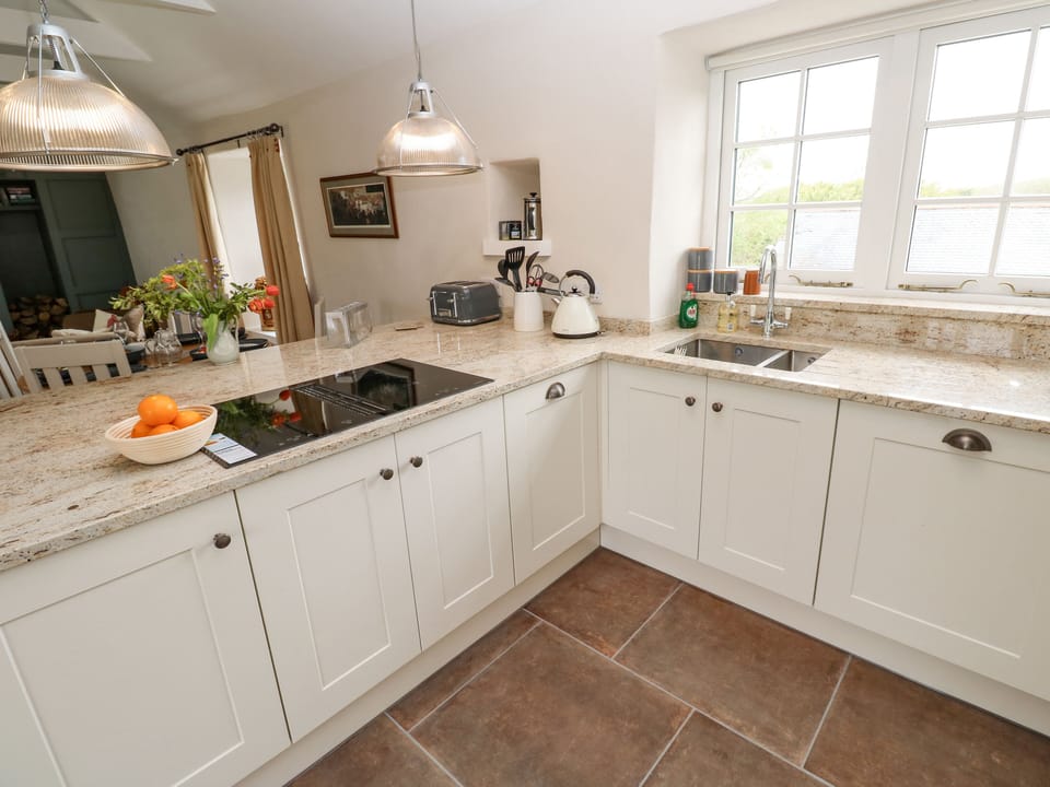 Fridge, dishwasher, electric kettle, toaster
