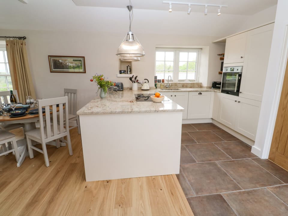 Fridge, dishwasher, electric kettle, toaster
