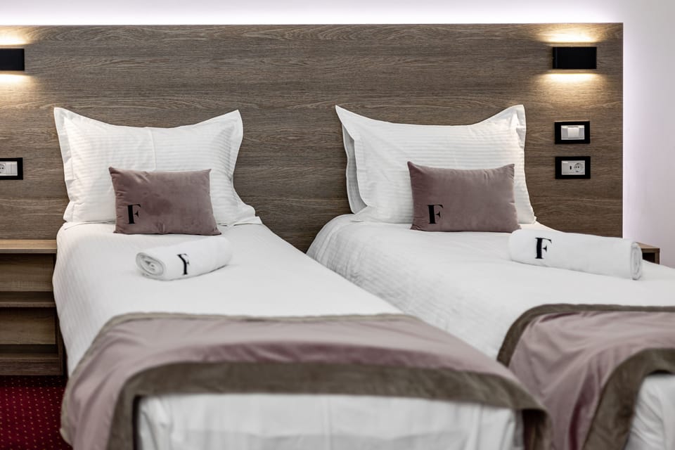 Luxury Room, 2 Twin Beds | Memory foam beds, desk, laptop workspace, soundproofing