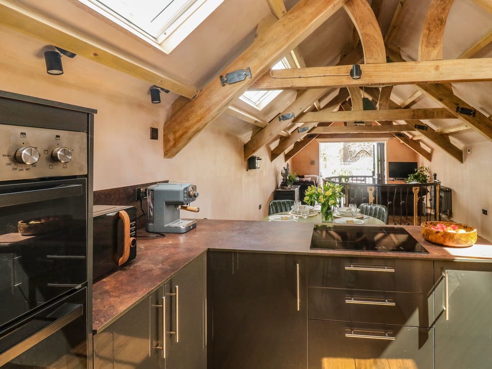 Fridge, dishwasher, electric kettle, toaster