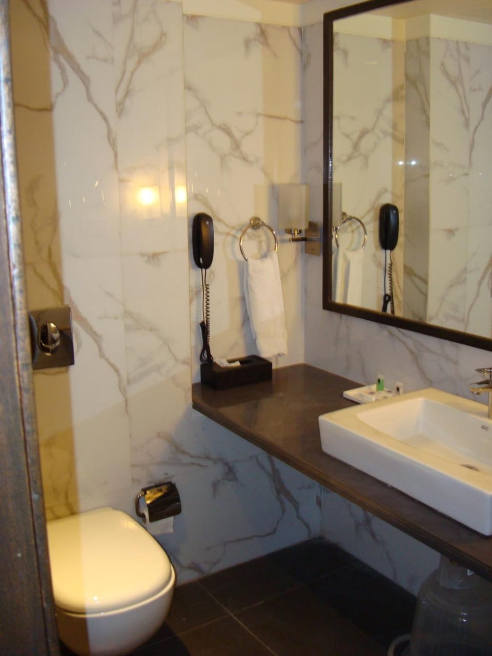 Shower, free toiletries, hair dryer, slippers