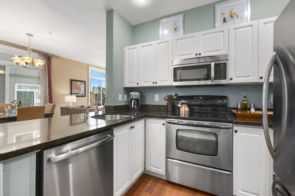 Classic Apartment | Private kitchen | Fridge, microwave, oven, dishwasher