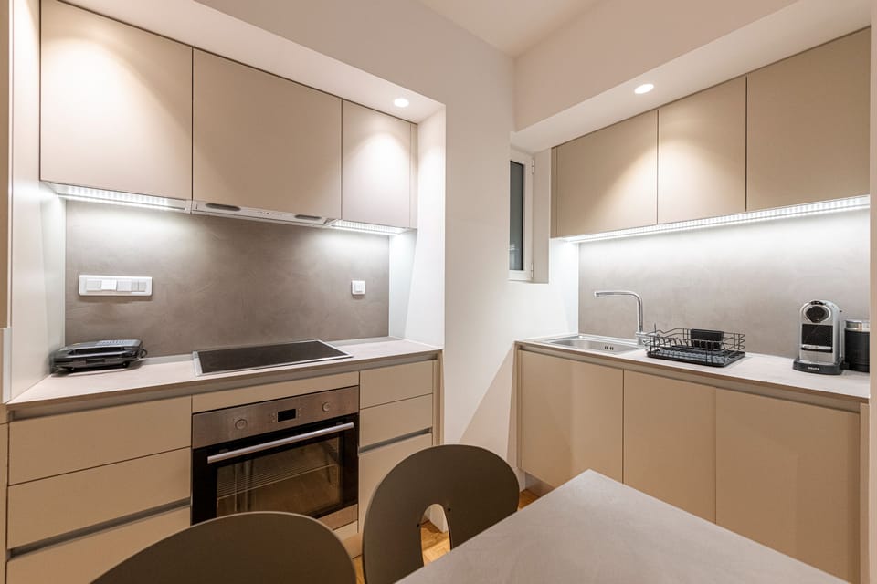 Executive Apartment | Private kitchen | Full-size fridge, oven, espresso maker, electric kettle