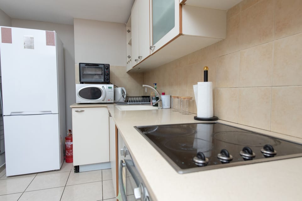 Classic Apartment | Private kitchen | Full-size fridge, microwave, oven, stovetop
