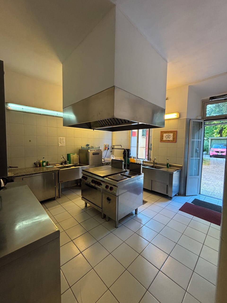Mini-fridge, microwave, griddle, cookware/dishes/utensils