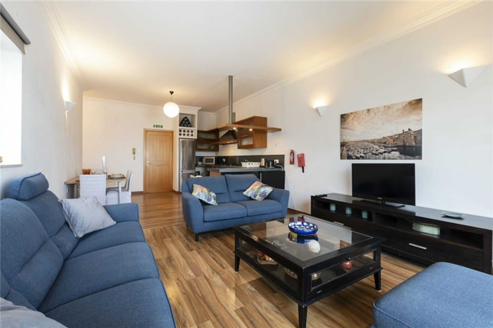 Basic Apartment, 2 Double Beds | Living area | TV
