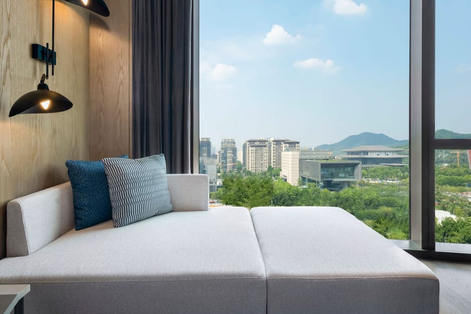 Premium bedding, down comforters, in-room safe, desk