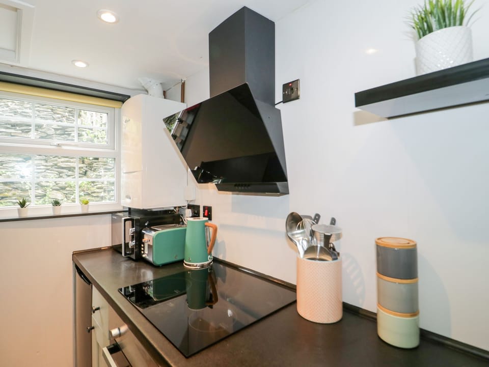 Fridge, dishwasher, electric kettle, toaster