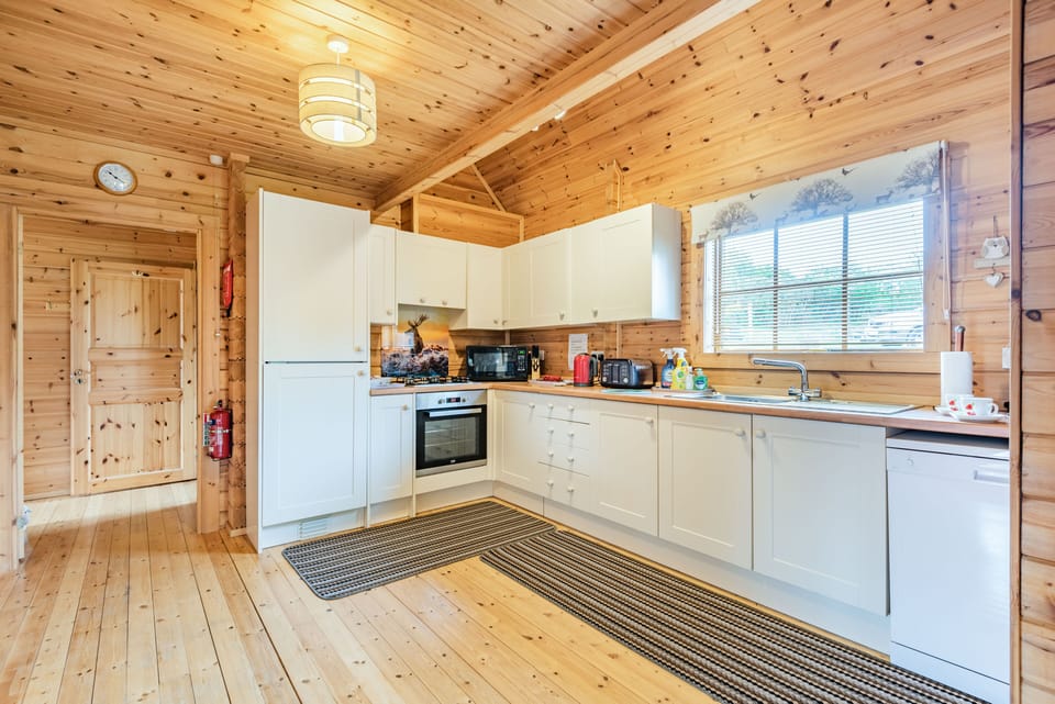 Fridge, dishwasher, electric kettle, toaster