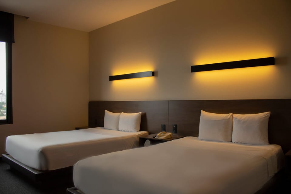 Standard Room, 2 Double Beds, Accessible | In-room safe, desk, soundproofing, free cribs/infant beds
