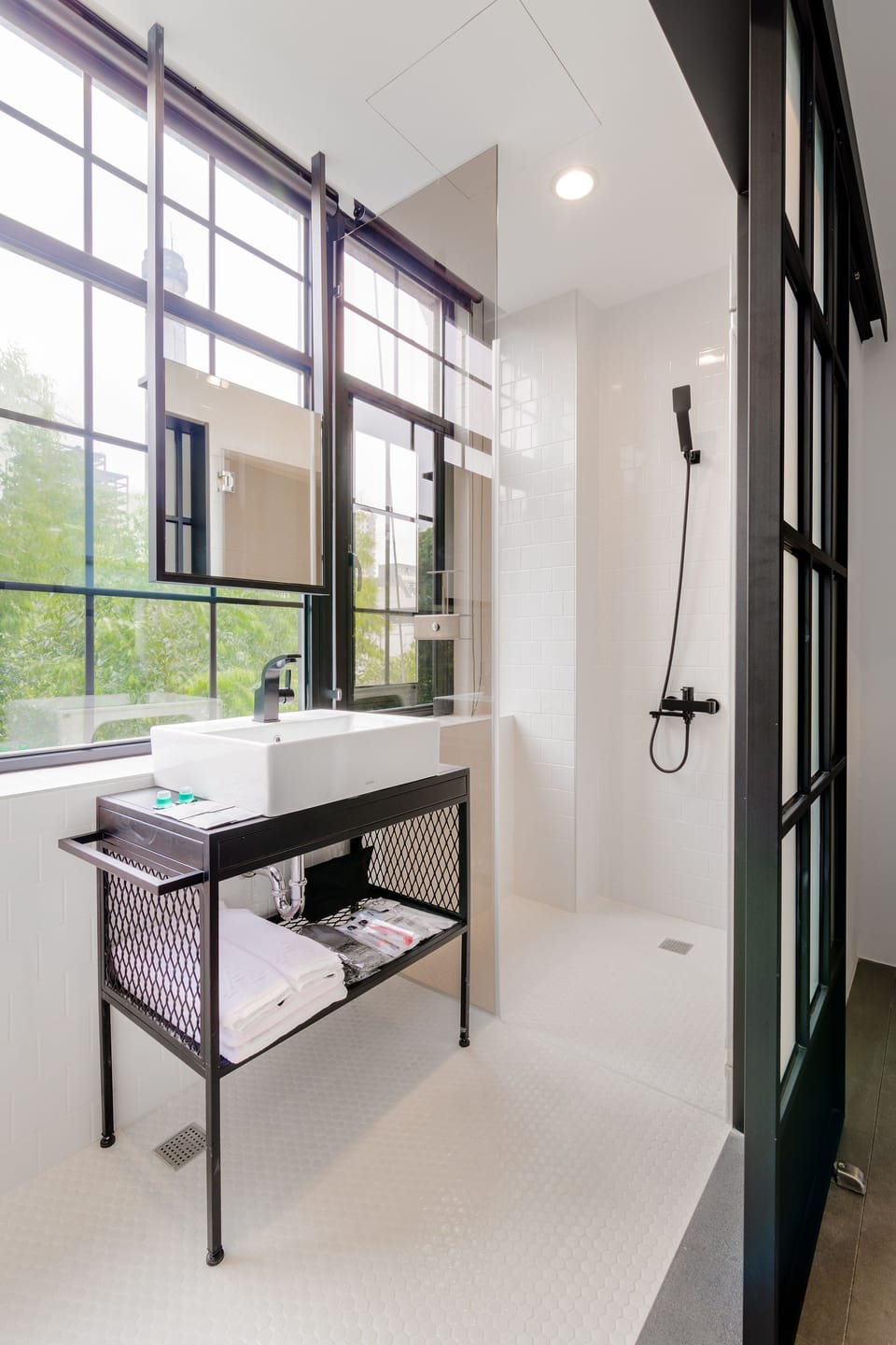 Medium Cinema Park View Room  | Bathroom | Shower, hair dryer, towels, soap