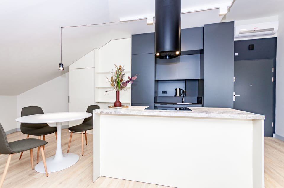 City Studio Suite | Private kitchen | Full-size fridge, oven, stovetop, dishwasher