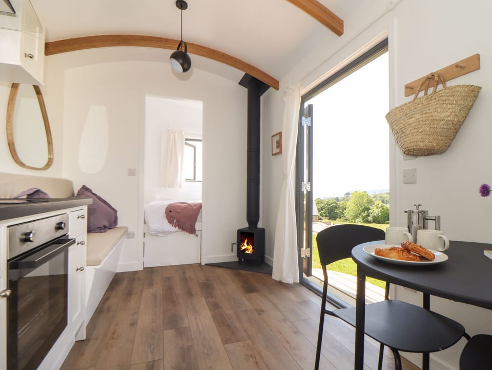 Fridge, electric kettle, cookware/dishes/utensils