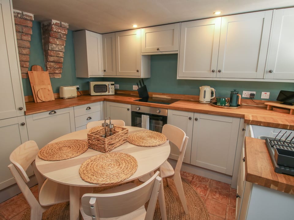 Fridge, dishwasher, electric kettle, toaster