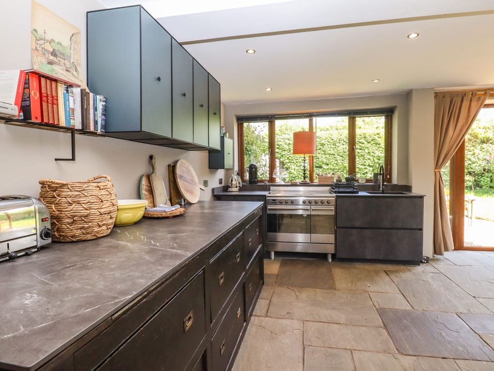 Fridge, dishwasher, electric kettle, toaster