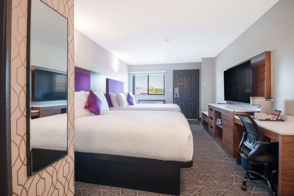 Room, 2 Queen Beds | Desk, laptop workspace, blackout drapes, soundproofing