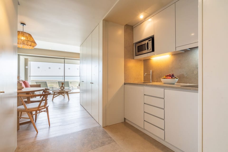 Premium Studio, Sea View | Private kitchenette | Fridge, microwave, stovetop, cookware/dishes/utensils