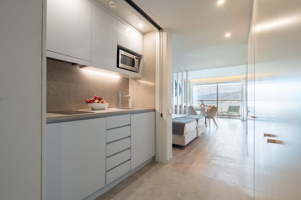 Studio, Sea View | Private kitchenette | Fridge, microwave, stovetop, cookware/dishes/utensils