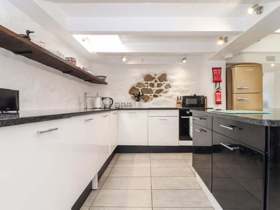 Fridge, dishwasher, electric kettle, toaster