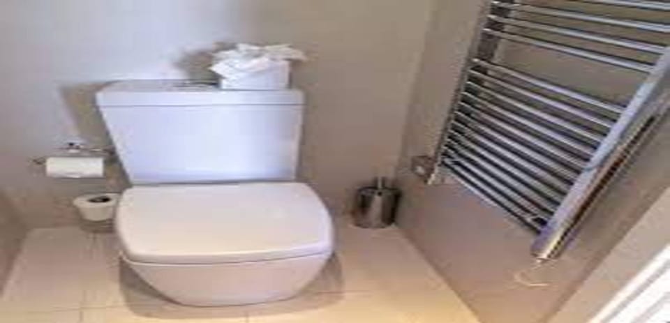 Shower, rainfall showerhead, towels, soap