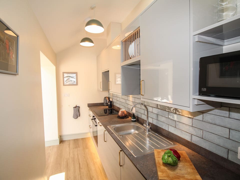 Fridge, dishwasher, electric kettle, toaster