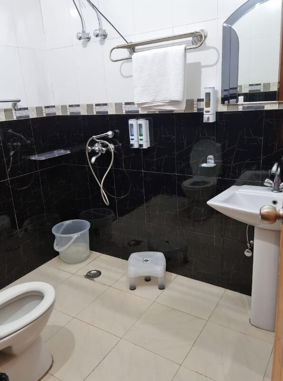 Premium Double Room | Bathroom | Shower, free toiletries, towels, soap