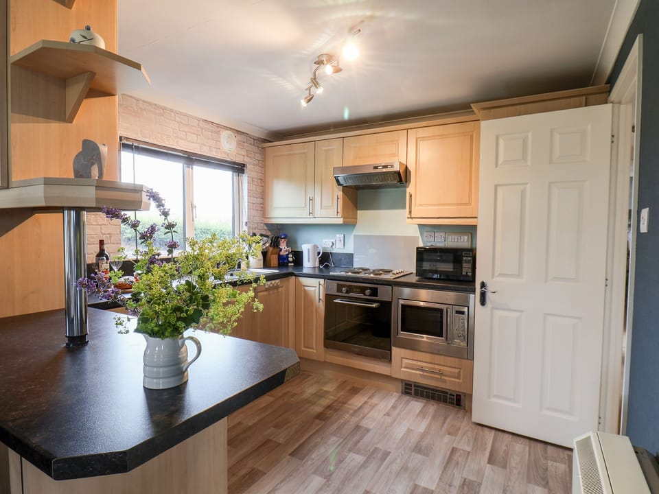 Fridge, dishwasher, electric kettle, toaster