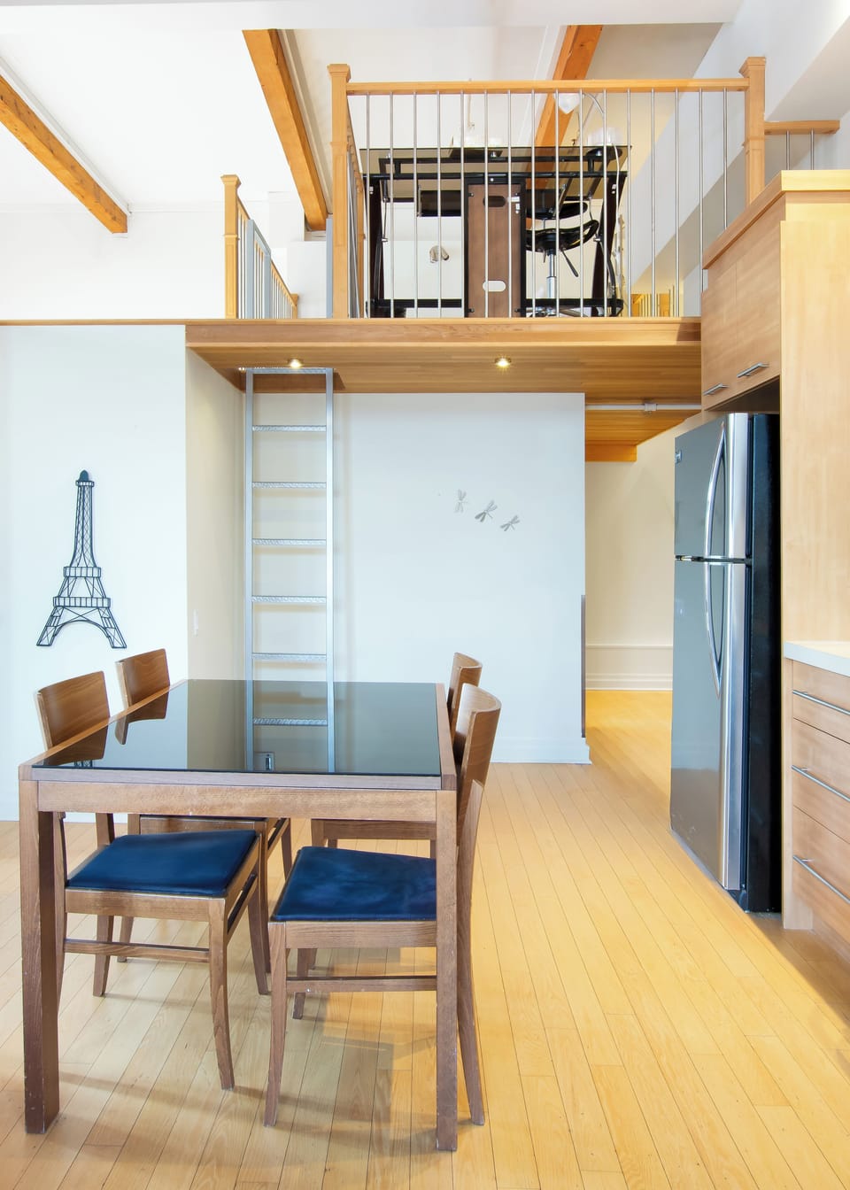 Apartment, 1 Bedroom, single beds accessible by ladder (Loft #304) | Living area | 30-inch flat-screen TV with cable channels, TV