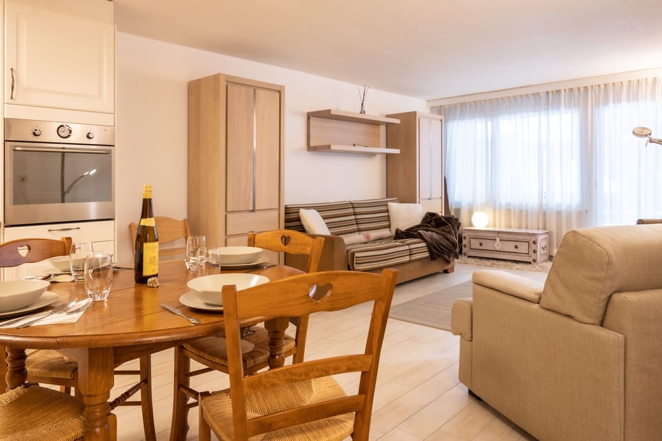 Family apartment plus 200 CHF cleaning fee on top of the rate | Private kitchen | Full-size fridge, oven, stovetop, dishwasher