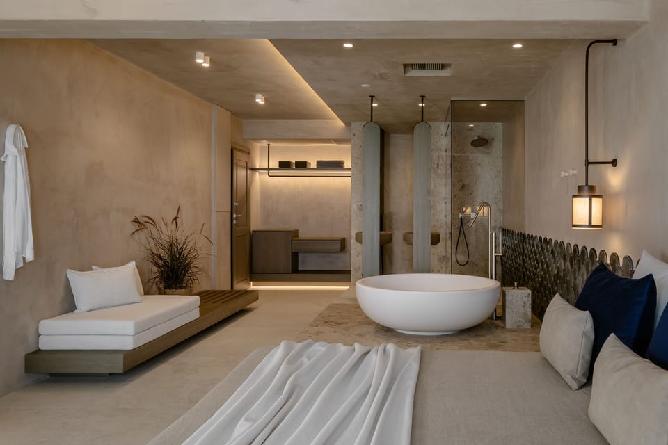 Bathtub, deep soaking tub, eco-friendly toiletries, hair dryer