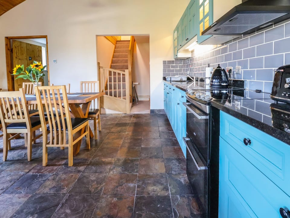Fridge, dishwasher, electric kettle, toaster