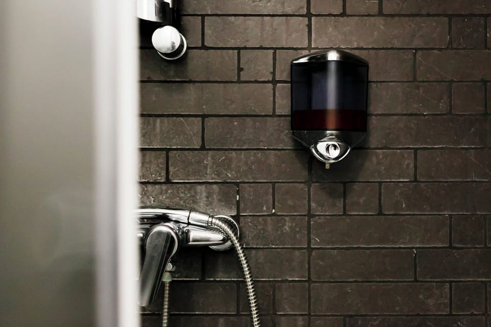 Panoramic Room | Bathroom | Shower, hair dryer, bidet, towels