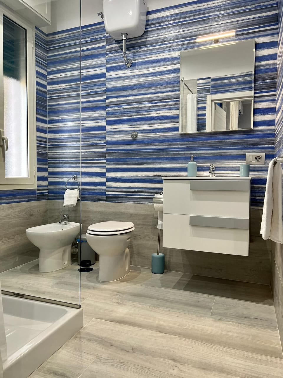 Shower, rainfall showerhead, hair dryer, bidet