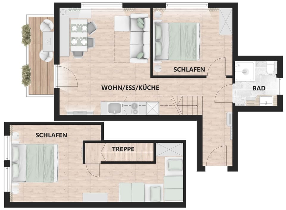 Grand Apartment, Balcony, Mountain View | Floor plan