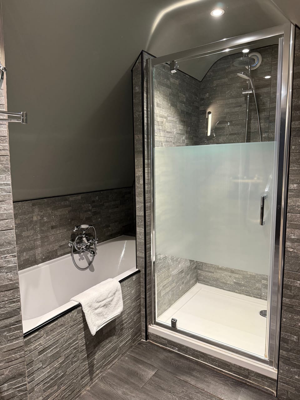 Luxury Room | Bathroom | Designer toiletries, hair dryer, bathrobes, slippers