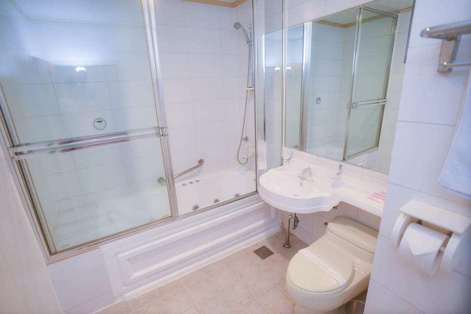 Free toiletries, hair dryer, bathrobes, slippers