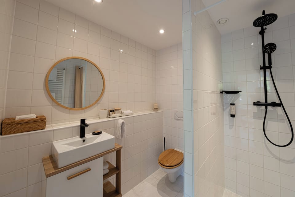 Exclusive Double Room | Bathroom | Shower, rainfall showerhead, free toiletries, hair dryer