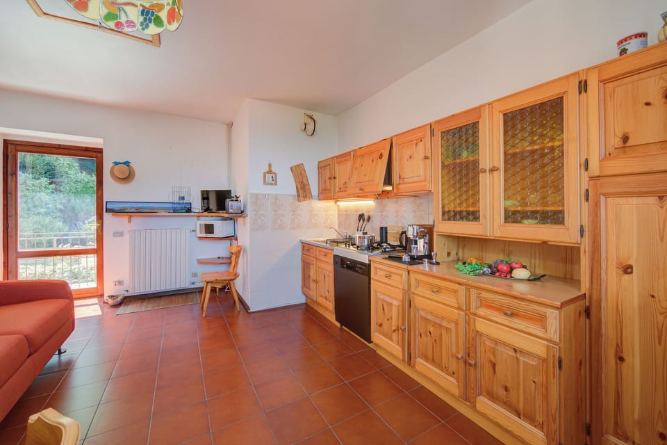 Family Apartment, 1 Bedroom, Balcony, Mountainside (Charming Magognino Stresa Hills Lake) | Private kitchen