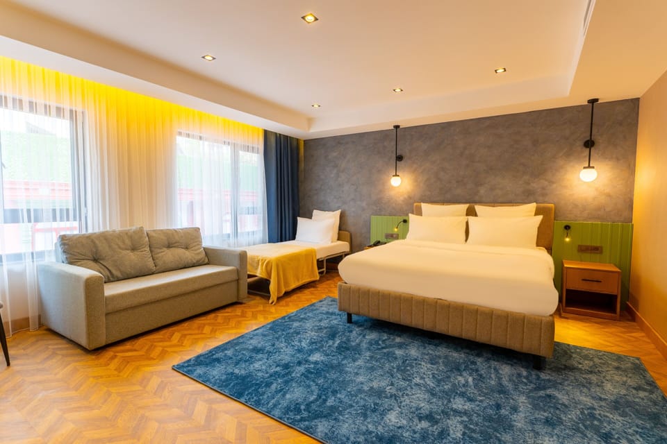 Family Quadruple Room | Premium bedding, desk, laptop workspace, iron/ironing board