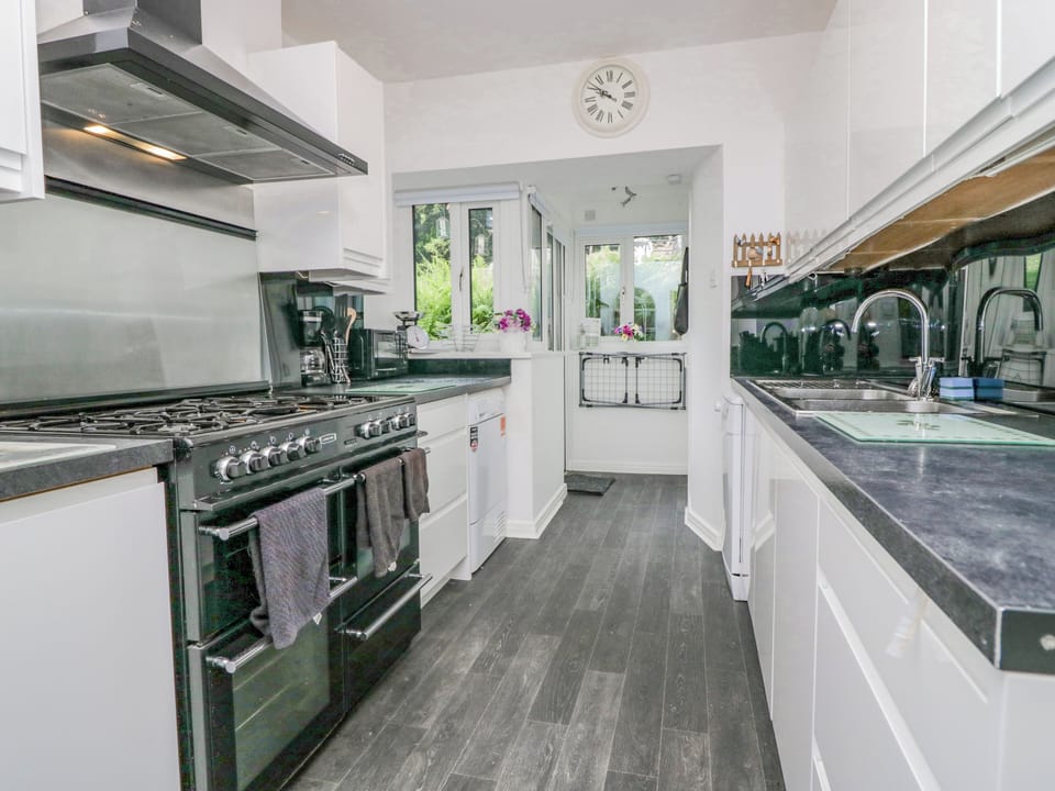 Fridge, electric kettle, toaster, cookware/dishes/utensils