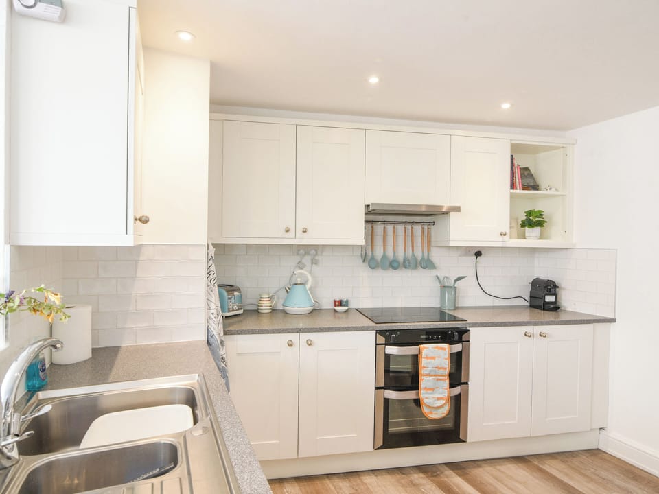 Fridge, dishwasher, electric kettle, toaster