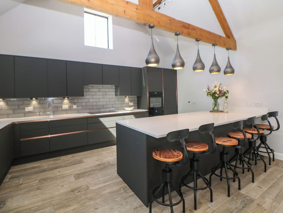 Fridge, dishwasher, electric kettle, toaster